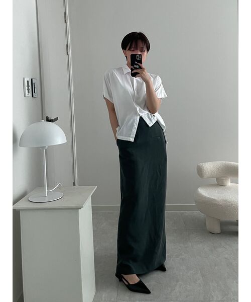 KOLEAT（コレット）の「ウィメンズ クロップスリム半袖シャツ [ホワイト] クロップT半袖Tシャツ（シャツ/ブラウス・レディース・ホワイト・FREE）」の13枚目の写真