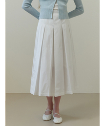 Chou pleats skirt (white)