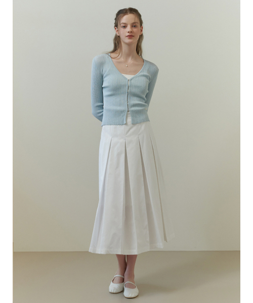 RE_L(リエル)の「Chou pleats skirt (white)(スカート・レディース・その他・MEDIUM)」の2枚目の写真