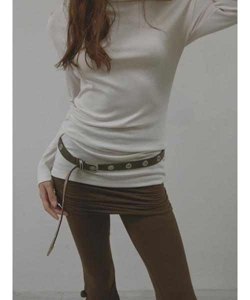 ASURA(アスラ)の「FOLD ONE SHOULDER T (IVORY)(Tシャツ/カットソー・レディース・その他・OS)」の8枚目の写真