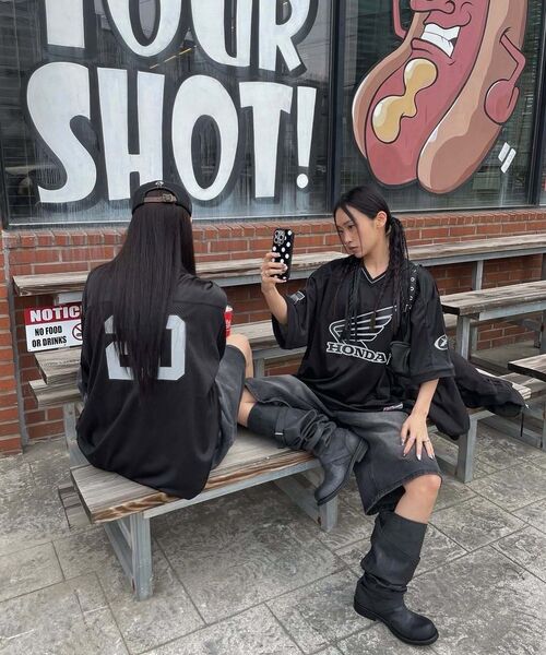 PHYPS MOTORCYCLE(フィップスモーターサイクル)の「Original Wing logo Mesh T-shirt White(Tシャツ/カットソー・レディース・その他・SMALL/MEDIUM/LARGE/X-LARGE)」の8枚目の写真