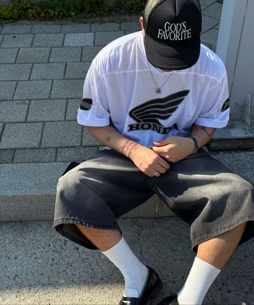 PHYPS MOTORCYCLE(フィップスモーターサイクル)の「Original Wing logo Mesh T-shirt White(Tシャツ/カットソー・レディース・その他・SMALL/MEDIUM/LARGE/X-LARGE)」の9枚目の写真