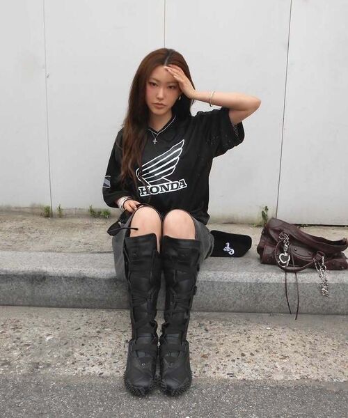 PHYPS MOTORCYCLE(フィップスモーターサイクル)の「Original Wing logo Mesh T-shirt White(Tシャツ/カットソー・レディース・その他・SMALL/MEDIUM/LARGE/X-LARGE)」の16枚目の写真