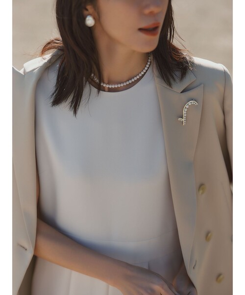 Demi-Luxe BEAMS（デミルクス ビームス）の「【6/11値下げ】ソフト ボクシー ジャケット＊/オフィスカジュアル・セレモニー（テーラードジャケット・レディース・ベージュ/ネイビー・36/38）」の17枚目の写真