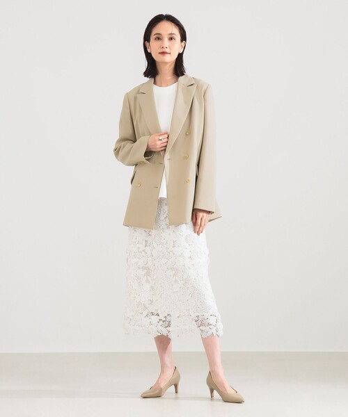 Demi-Luxe BEAMS（デミルクス ビームス）の「【6/11値下げ】ソフト ボクシー ジャケット＊/オフィスカジュアル・セレモニー（テーラードジャケット・レディース・ベージュ/ネイビー・36/38）」の22枚目の写真