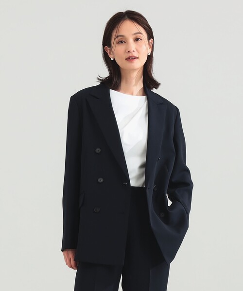 Demi-Luxe BEAMS（デミルクス ビームス）の「【セレモニー・フォーマル】ソフト ボクシー ジャケット＊（テーラードジャケット・レディース・ベージュ/ネイビー・36/38）」の9枚目の写真