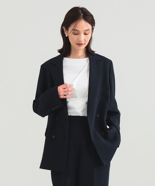 Demi-Luxe BEAMS（デミルクス ビームス）の「【セレモニー・フォーマル】ソフト ボクシー ジャケット＊（テーラードジャケット・レディース・ベージュ/ネイビー・36/38）」の10枚目の写真