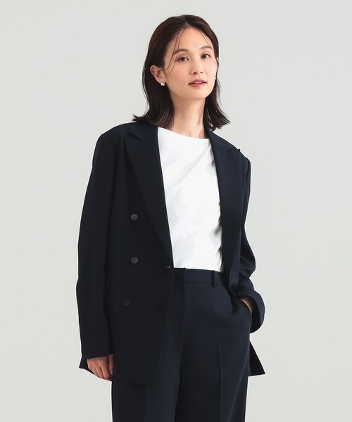 Demi-Luxe BEAMS（デミルクス ビームス）の「【セレモニー・フォーマル】ソフト ボクシー ジャケット＊（テーラードジャケット・レディース・ベージュ/ネイビー・36/38）」の11枚目の写真