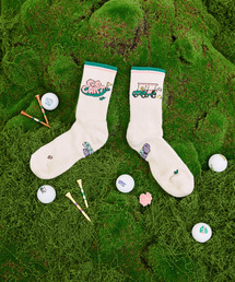 ODDSOCKS（オッドソックス）の「クールマックスゴルフクルソックス - ゴーカート（オートミール）（ソックス/靴下）」