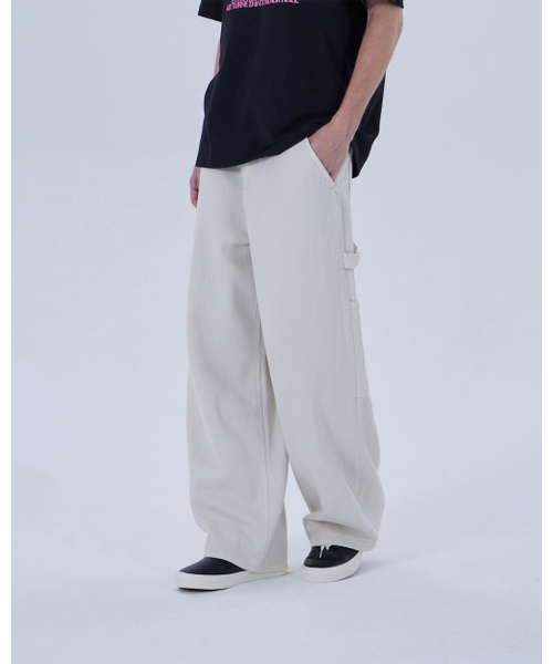 DYSFUNCT(ディスファンクト)の「KEY RING COTTON PANTS(IVORY)(デニムパンツ・メンズ・その他・SMALL/MEDIUM/LARGE/X-SMALL/X-LARGE)」の1枚目の写真