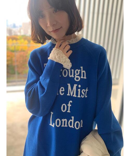 Samansa Mos2 blue(サマンサモスモスブルー)の「衿袖チュールハイネックプルオーバー(Tシャツ/カットソー・レディース・チャコールグレー/オフホワイト/キナリ・F)」の20枚目の写真