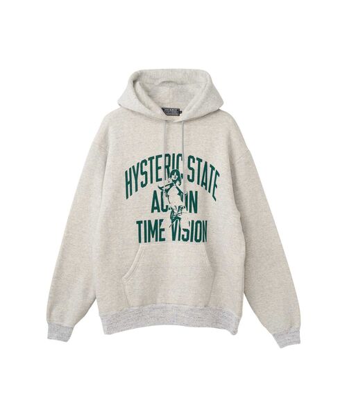 HYSTERIC GLAMOUR（ヒステリックグラマー）の「ACTION TIME VISION パーカー（パーカー・メンズ・ブラック/トップグレー/ブルー・X-LARGE/LARGE/MEDIUM/SMALL）」の2枚目の写真