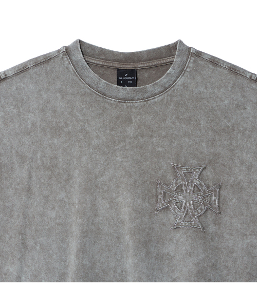WANGGWAN(ワングァン)の「エッチドクロスウォッシングTシャツ(グレー)(Tシャツ/カットソー・メンズ・その他・LARGE/MEDIUM/SMALL)」の6枚目の写真