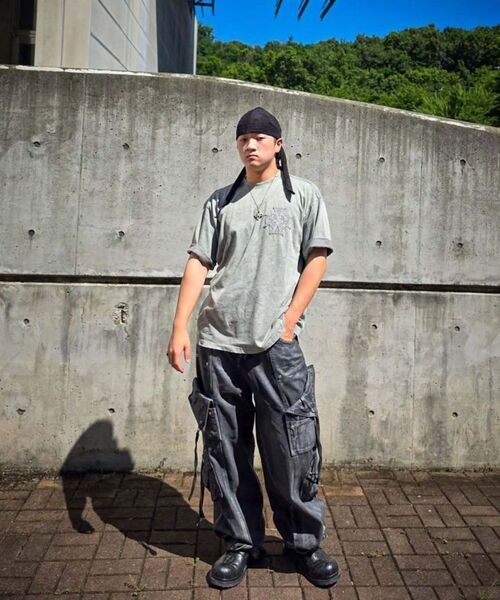 WANGGWAN(ワングァン)の「エッチドクロスウォッシングTシャツ(グレー)(Tシャツ/カットソー・メンズ・その他・LARGE/MEDIUM/SMALL)」の8枚目の写真