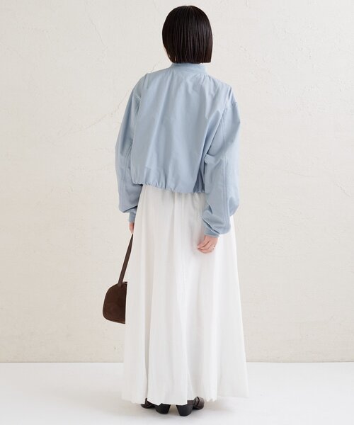 mystic(ミスティック)の「サテンショートブルゾン(ブルゾン・レディース・アイボリー/ブラック/ブルー・FREE)」の13枚目の写真