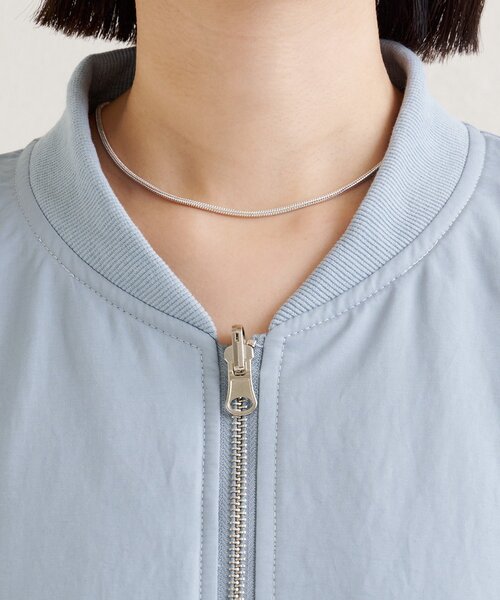 mystic(ミスティック)の「サテンショートブルゾン(ブルゾン・レディース・アイボリー/ブラック/ブルー・FREE)」の18枚目の写真