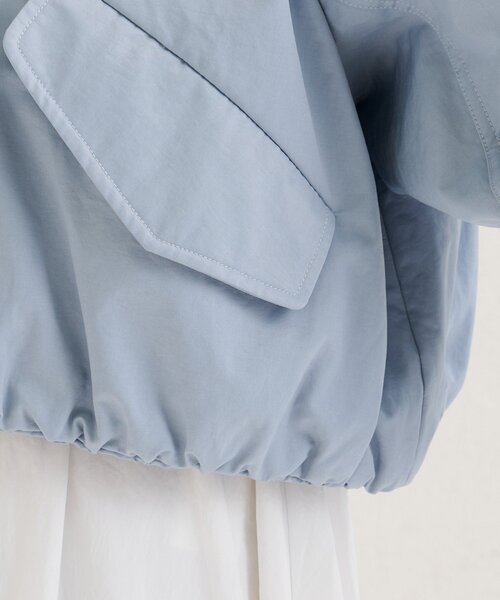 mystic(ミスティック)の「サテンショートブルゾン(ブルゾン・レディース・アイボリー/ブラック/ブルー・FREE)」の22枚目の写真