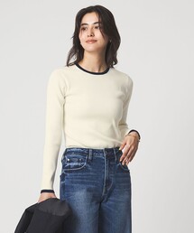 green label relaxing | <1_OF MINE>リブ クルーネック プルオーバー ニット ウォッシャブル(ニット/セーター)