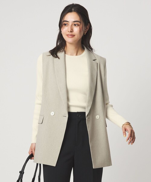 green label relaxing（グリーンレーベルリラクシング）の「＜1_OF MINE＞リブ クルーネック プルオーバー ニット ウォッシャブル（ニット/セーター・レディース・ネイビー/ライトピンク/ホワイト/その他1・FREE）」の2枚目の写真