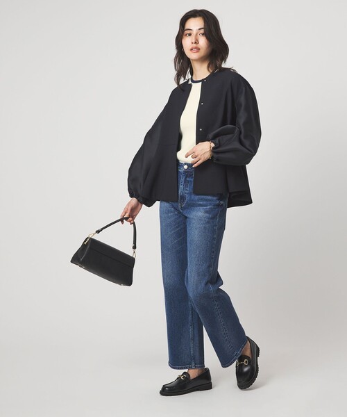 green label relaxing（グリーンレーベルリラクシング）の「＜1_OF MINE＞リブ クルーネック プルオーバー ニット ウォッシャブル（ニット/セーター・レディース・ネイビー/ライトピンク/ホワイト/その他1・FREE）」の9枚目の写真