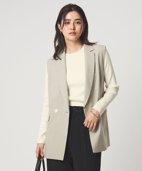 green label relaxing（グリーンレーベルリラクシング）の「＜1_OF MINE＞リブ クルーネック プルオーバー ニット ウォッシャブル（ニット/セーター・レディース・ネイビー/ライトピンク/ホワイト/その他1・FREE）」の13枚目の写真