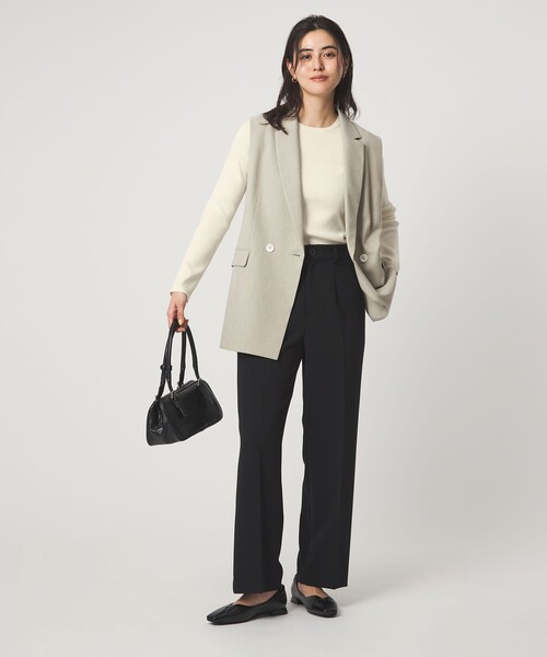 green label relaxing（グリーンレーベルリラクシング）の「＜1_OF MINE＞リブ クルーネック プルオーバー ニット ウォッシャブル（ニット/セーター・レディース・ネイビー/ライトピンク/ホワイト/その他1・FREE）」の14枚目の写真