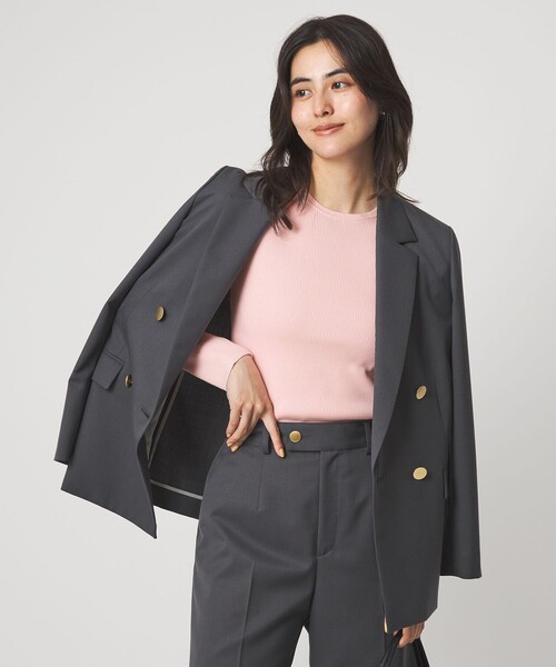 green label relaxing（グリーンレーベルリラクシング）の「＜1_OF MINE＞リブ クルーネック プルオーバー ニット ウォッシャブル（ニット/セーター・レディース・ネイビー/ライトピンク/ホワイト/その他1・FREE）」の16枚目の写真