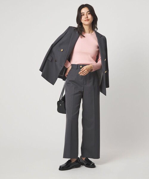 green label relaxing（グリーンレーベルリラクシング）の「＜1_OF MINE＞リブ クルーネック プルオーバー ニット ウォッシャブル（ニット/セーター・レディース・ネイビー/ライトピンク/ホワイト/その他1・FREE）」の18枚目の写真