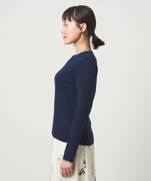 green label relaxing（グリーンレーベルリラクシング）の「＜1_OF MINE＞リブ クルーネック プルオーバー ニット ウォッシャブル（ニット/セーター・レディース・ネイビー/ライトピンク/ホワイト/その他1・FREE）」の20枚目の写真