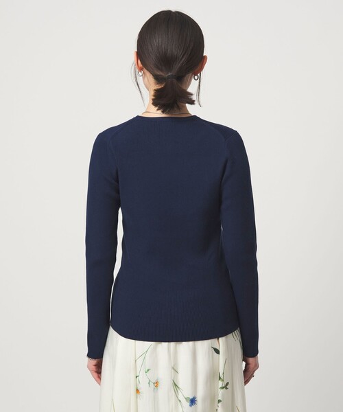 green label relaxing（グリーンレーベルリラクシング）の「＜1_OF MINE＞リブ クルーネック プルオーバー ニット ウォッシャブル（ニット/セーター・レディース・ネイビー/ライトピンク/ホワイト/その他1・FREE）」の21枚目の写真