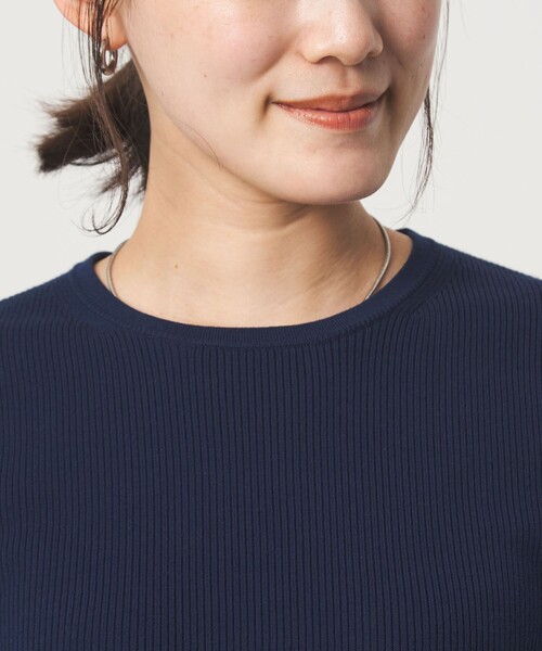 green label relaxing（グリーンレーベルリラクシング）の「＜1_OF MINE＞リブ クルーネック プルオーバー ニット ウォッシャブル（ニット/セーター・レディース・ネイビー/ライトピンク/ホワイト/その他1・FREE）」の22枚目の写真