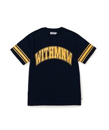 MNW（エムエヌダブリュー）の「ARCH LOGO T-SHIRT NAVY（Tシャツ/カットソー）」