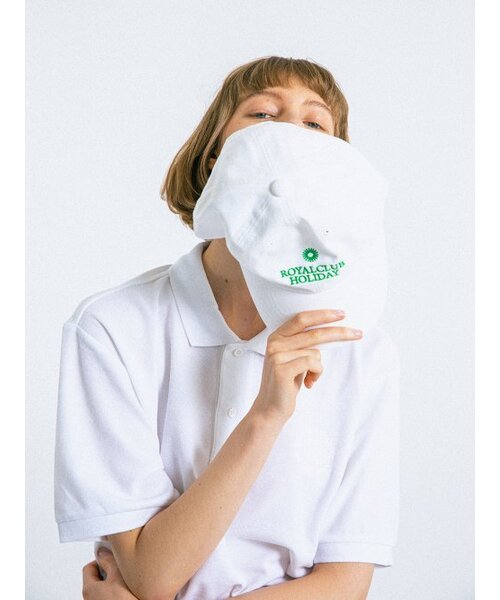 ROYAL CLUB HOLIDAY(ロイヤルクラブホリデー)の「RCH エンブレム ピケ カラー 半袖Tシャツ ホワイト(ポロシャツ・レディース・ホワイト・SMALL/MEDIUM/LARGE)」の5枚目の写真