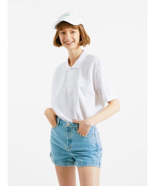 ROYAL CLUB HOLIDAY(ロイヤルクラブホリデー)の「RCH エンブレム ピケ カラー 半袖Tシャツ ホワイト(ポロシャツ・レディース・ホワイト・SMALL/MEDIUM/LARGE)」の6枚目の写真