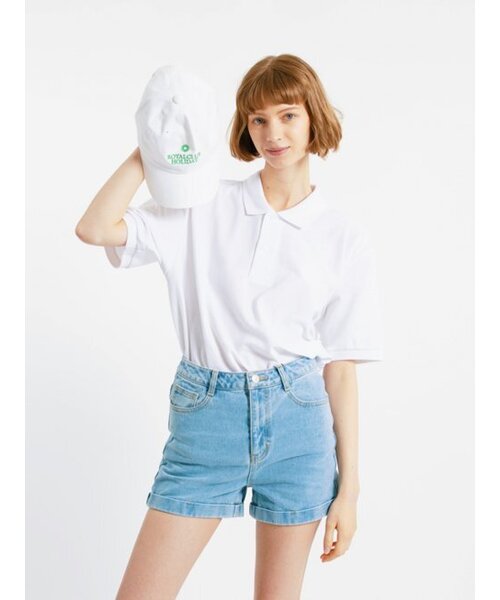 ROYAL CLUB HOLIDAY(ロイヤルクラブホリデー)の「RCH エンブレム ピケ カラー 半袖Tシャツ ホワイト(ポロシャツ・レディース・ホワイト・SMALL/MEDIUM/LARGE)」の7枚目の写真