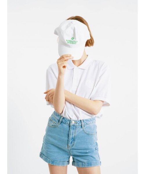 ROYAL CLUB HOLIDAY(ロイヤルクラブホリデー)の「RCH エンブレム ピケ カラー 半袖Tシャツ ホワイト(ポロシャツ・レディース・ホワイト・SMALL/MEDIUM/LARGE)」の11枚目の写真