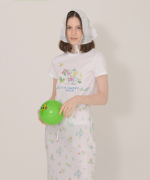 ICE GARDEN A.508（アイス ガーデン エイオーゴンパル）の「Cross-stitch Floral Print T-shirt（Tシャツ/カットソー）」