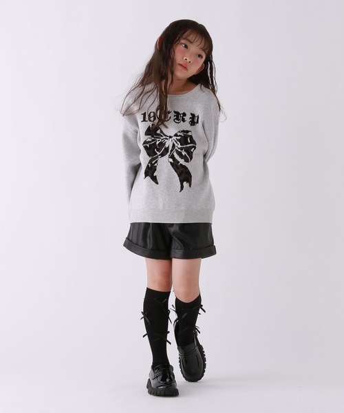 repipi armario（レピピ アルマリオ）の「【10C REPIPI】フェイクレザーショートパンツ（その他パンツ・キッズ・アイボリー/ブラック・110cm/120cm/130cm/140cm）」の8枚目の写真