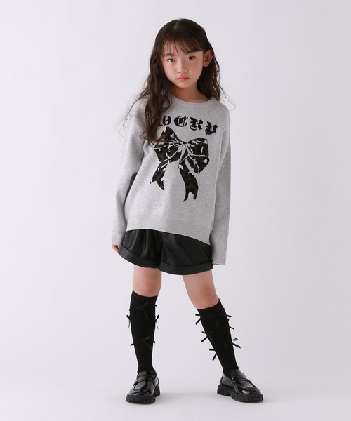 repipi armario（レピピ アルマリオ）の「【10C REPIPI】フェイクレザーショートパンツ（その他パンツ・キッズ・アイボリー/ブラック・110cm/120cm/130cm/140cm）」の9枚目の写真