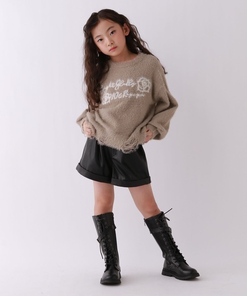 repipi armario（レピピ アルマリオ）の「【10C REPIPI】フェイクレザーショートパンツ（その他パンツ・キッズ・アイボリー/ブラック・110cm/120cm/130cm/140cm）」の10枚目の写真