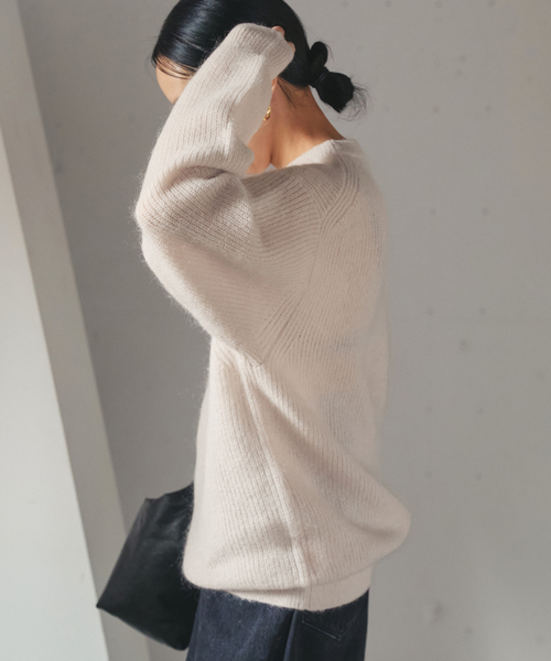 plage(プラージュ)の「able kid mohea aze プルオーバー(ニット/セーター・レディース・ライトグリーン/ホワイト/ベージュ・FREE)」の12枚目の写真