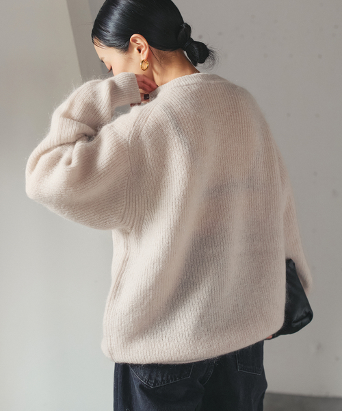 plage(プラージュ)の「able kid mohea aze プルオーバー(ニット/セーター・レディース・ライトグリーン/ホワイト/ベージュ・FREE)」の11枚目の写真