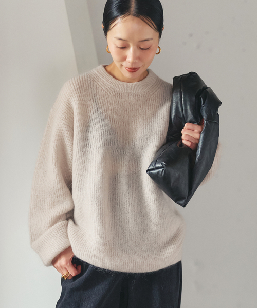 plage(プラージュ)の「able kid mohea aze プルオーバー(ニット/セーター・レディース・ライトグリーン/ホワイト/ベージュ・FREE)」の10枚目の写真