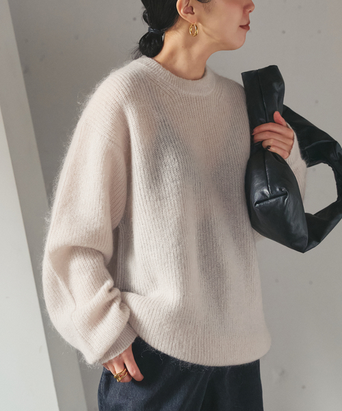 plage(プラージュ)の「able kid mohea aze プルオーバー(ニット/セーター・レディース・ライトグリーン/ホワイト/ベージュ・FREE)」の9枚目の写真