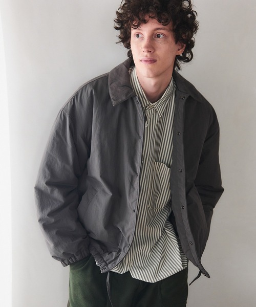 MAISON CLUB(メゾンクラブ)の「【MAISON CLUB】BalCollar Padding Blouson / バルカラー中綿ブルゾン KKP(ブルゾン・メンズ・ベージュ/ブラック/グレー・L/M)」の2枚目の写真