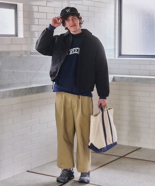 MAISON CLUB(メゾンクラブ)の「【MAISON CLUB】BalCollar Padding Blouson / バルカラー中綿ブルゾン KKP(ブルゾン・メンズ・ベージュ/ブラック/グレー・L/M)」の7枚目の写真