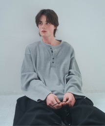 Elanque（エランク）の「waffle henly neck / ワッフルヘンリーネック（Tシャツ/カットソー）」