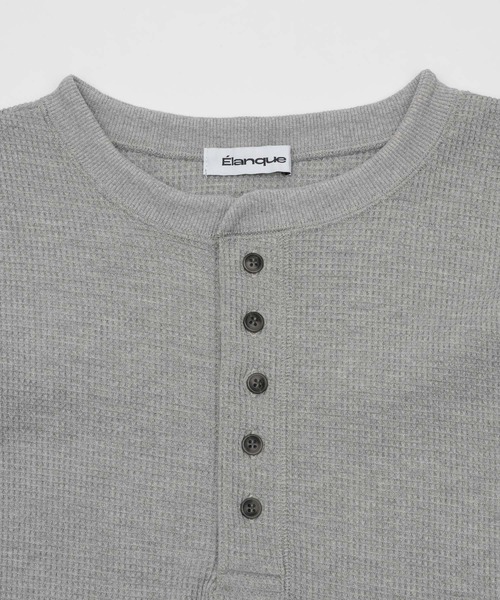 Elanque（エランク）の「waffle henly neck / ワッフルヘンリーネック（Tシャツ/カットソー・メンズ・グレー/ブラック/イエロー・MEDIUM/LARGE）」の21枚目の写真
