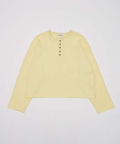 Elanque（エランク）の「waffle henly neck / ワッフルヘンリーネック（Tシャツ/カットソー・メンズ・グレー/ブラック/イエロー・MEDIUM/LARGE）」の18枚目の写真