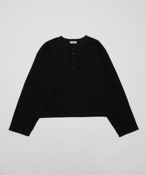 Elanque（エランク）の「waffle henly neck / ワッフルヘンリーネック（Tシャツ/カットソー・メンズ・グレー/ブラック/イエロー・MEDIUM/LARGE）」の12枚目の写真